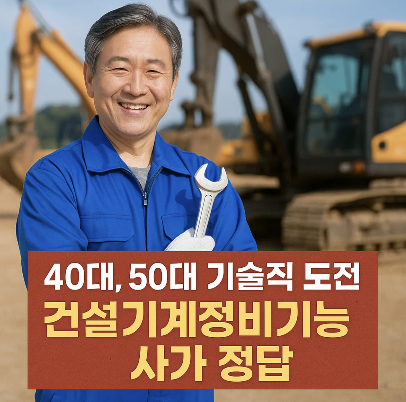 40대, 50대 기술직 도전, 건설기계정비기능사가 정답