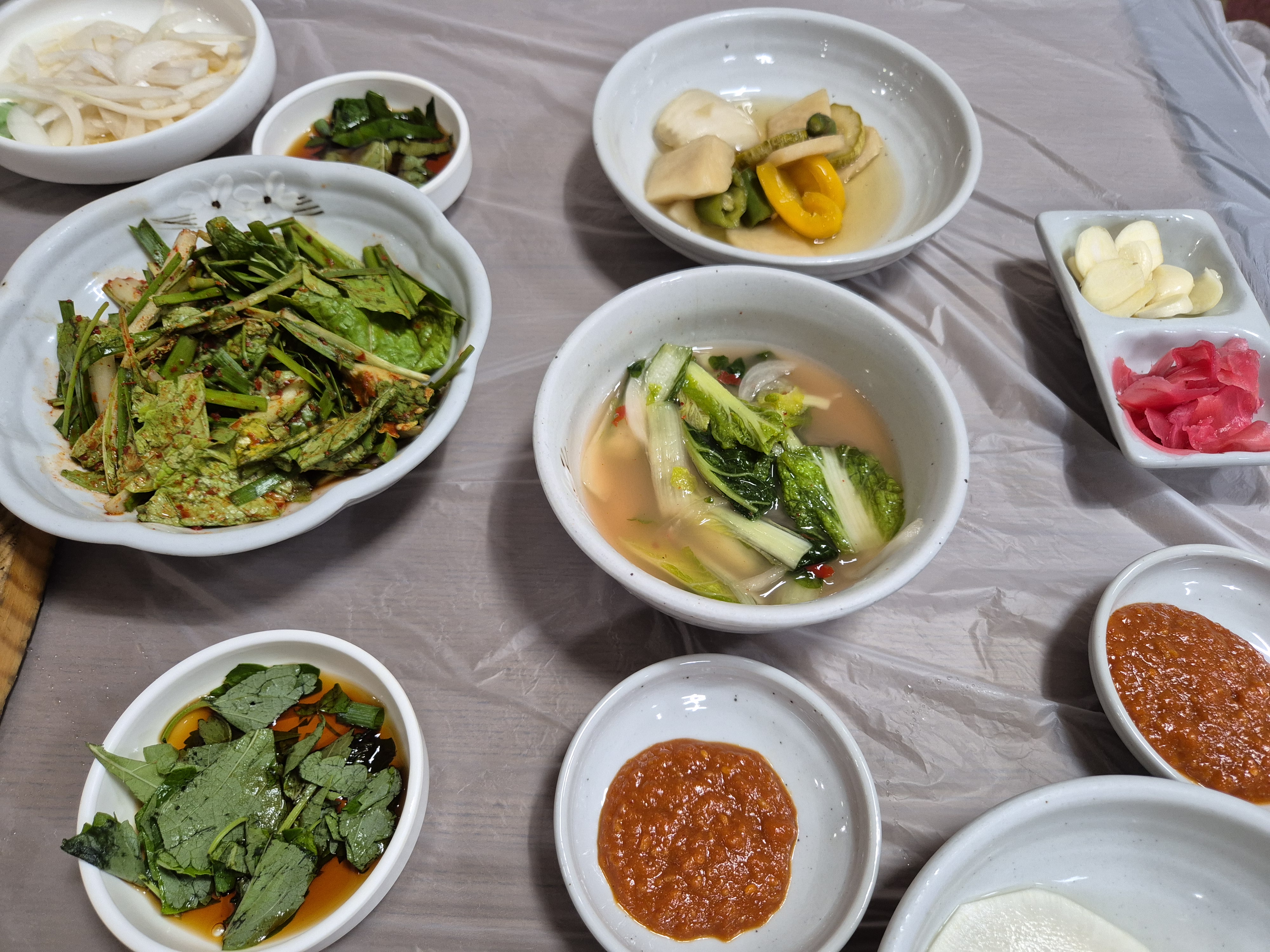 마산가포 영도장어구이 반찬 김치