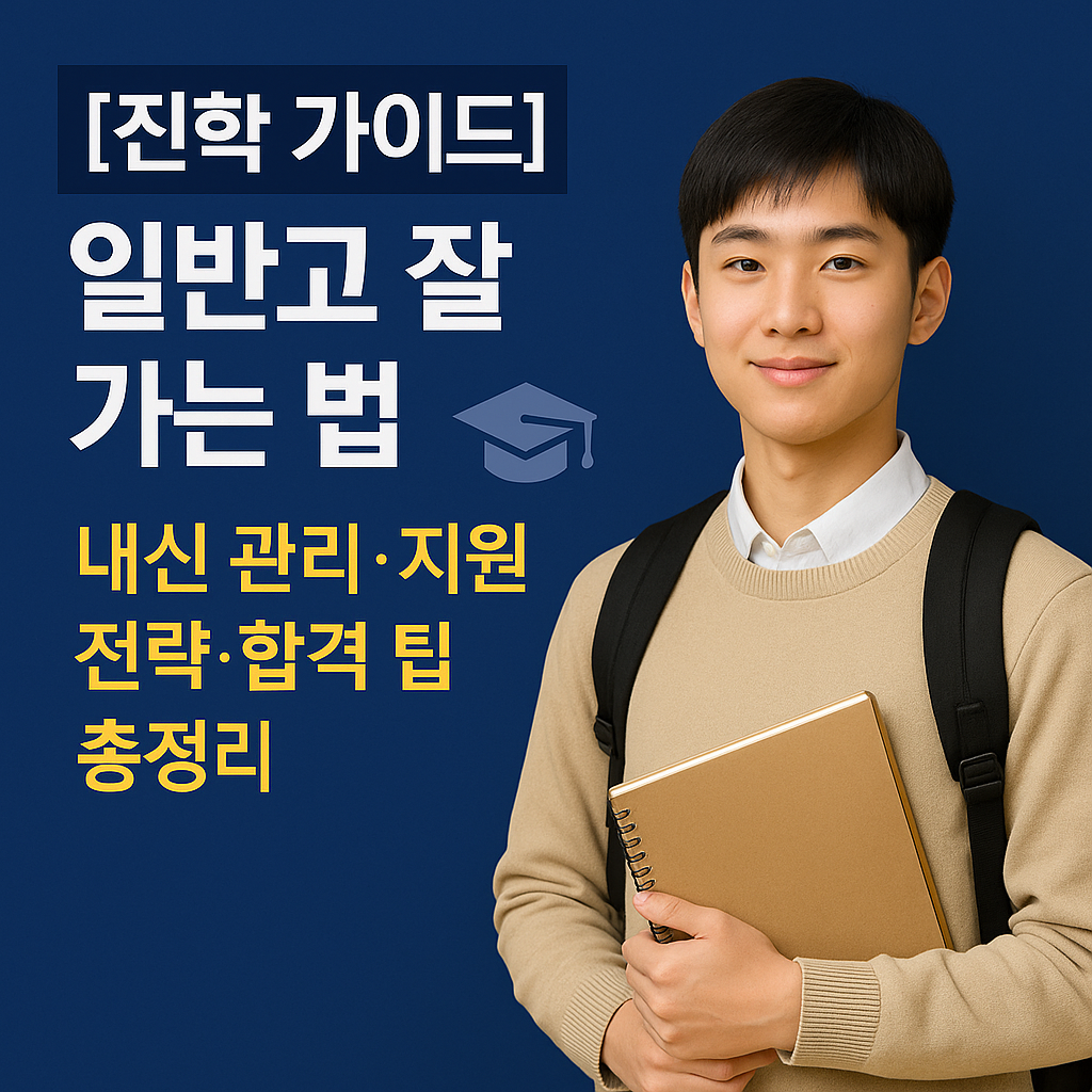 [진학 가이드] 일반고 잘 가는 법 ｜ 내신 관리·지원 전략·합격 팁 총정리