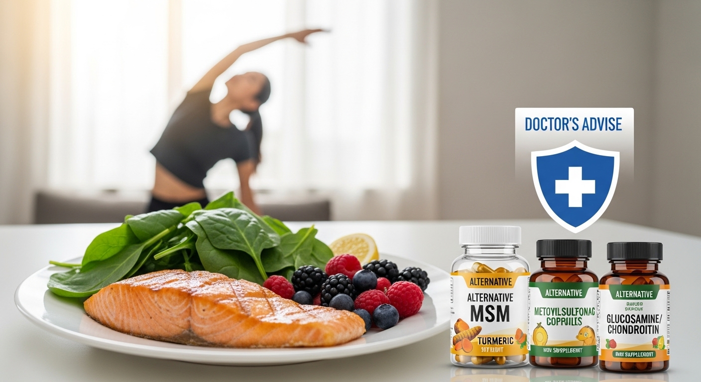 신장 및 간 건강을 고려한 안전한 관절 관리법: 건강한 식단, 가벼운 운동, 전문의 상담을 통한 대체 영양제.