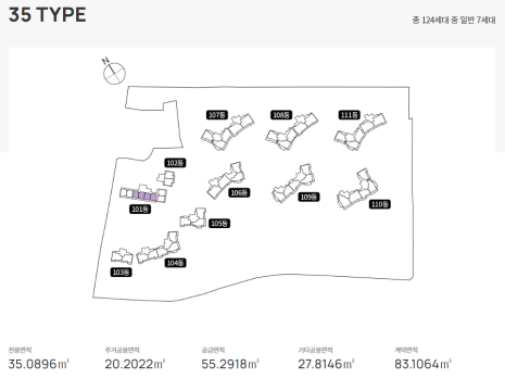 원당역 롯데캐슬 스카이엘 평면도