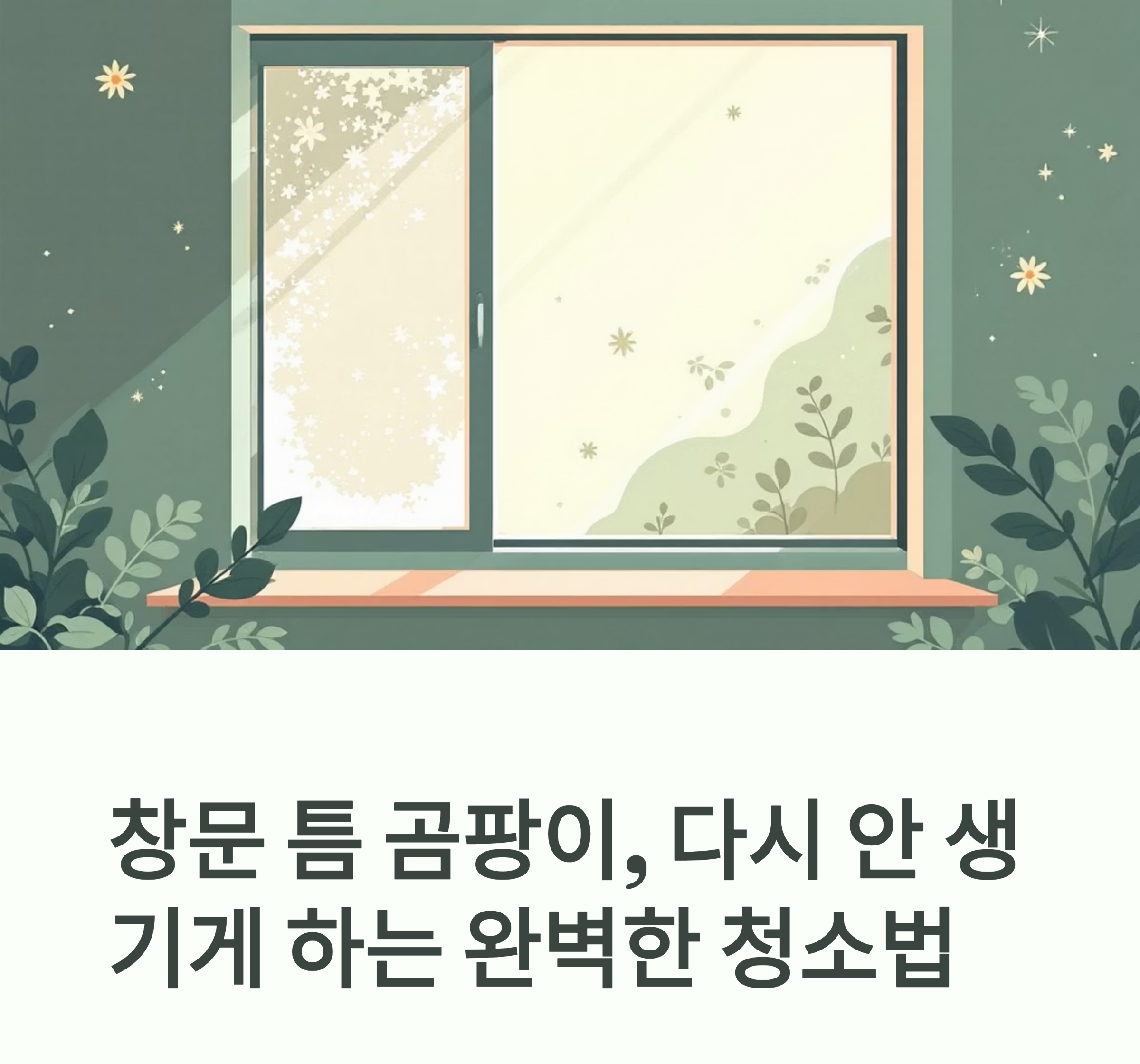 창문 틈 곰팡이 완벽한 청소법