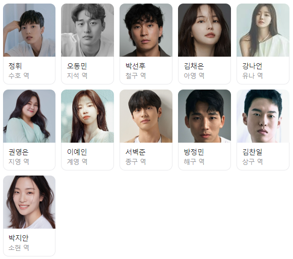 여자 5명, 남자 5명의 사진이 있다.