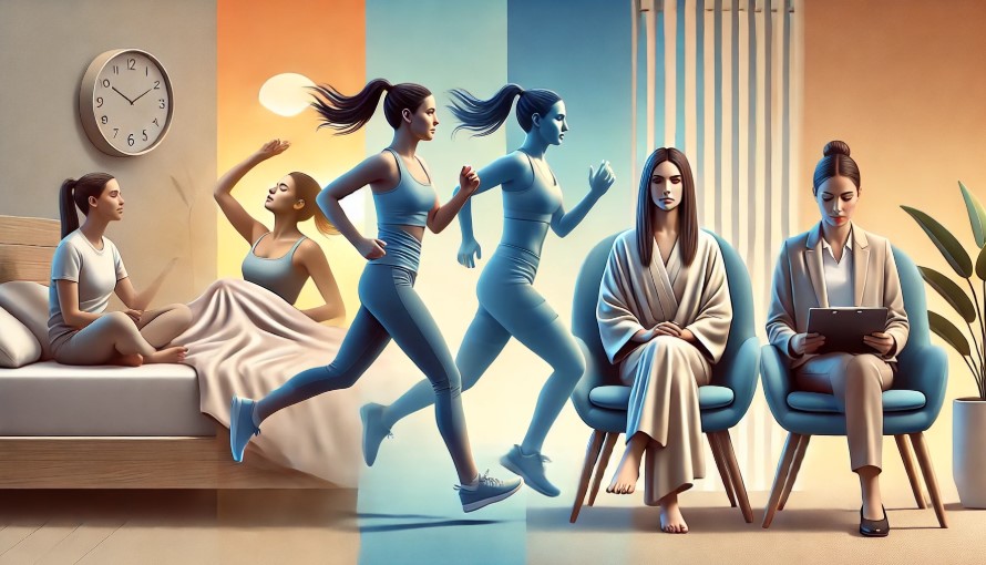 개인관리와 전문가 상담을 받고 있는 여성