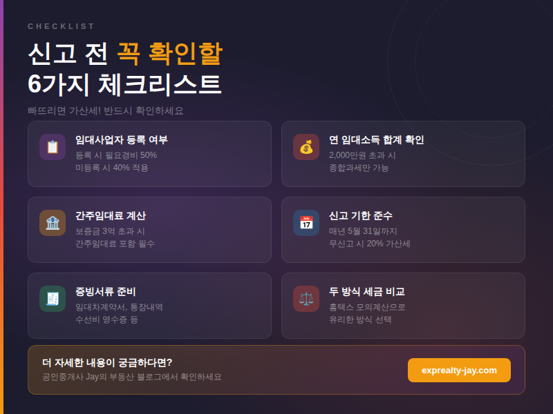 신고 전 6가지 체크리스트