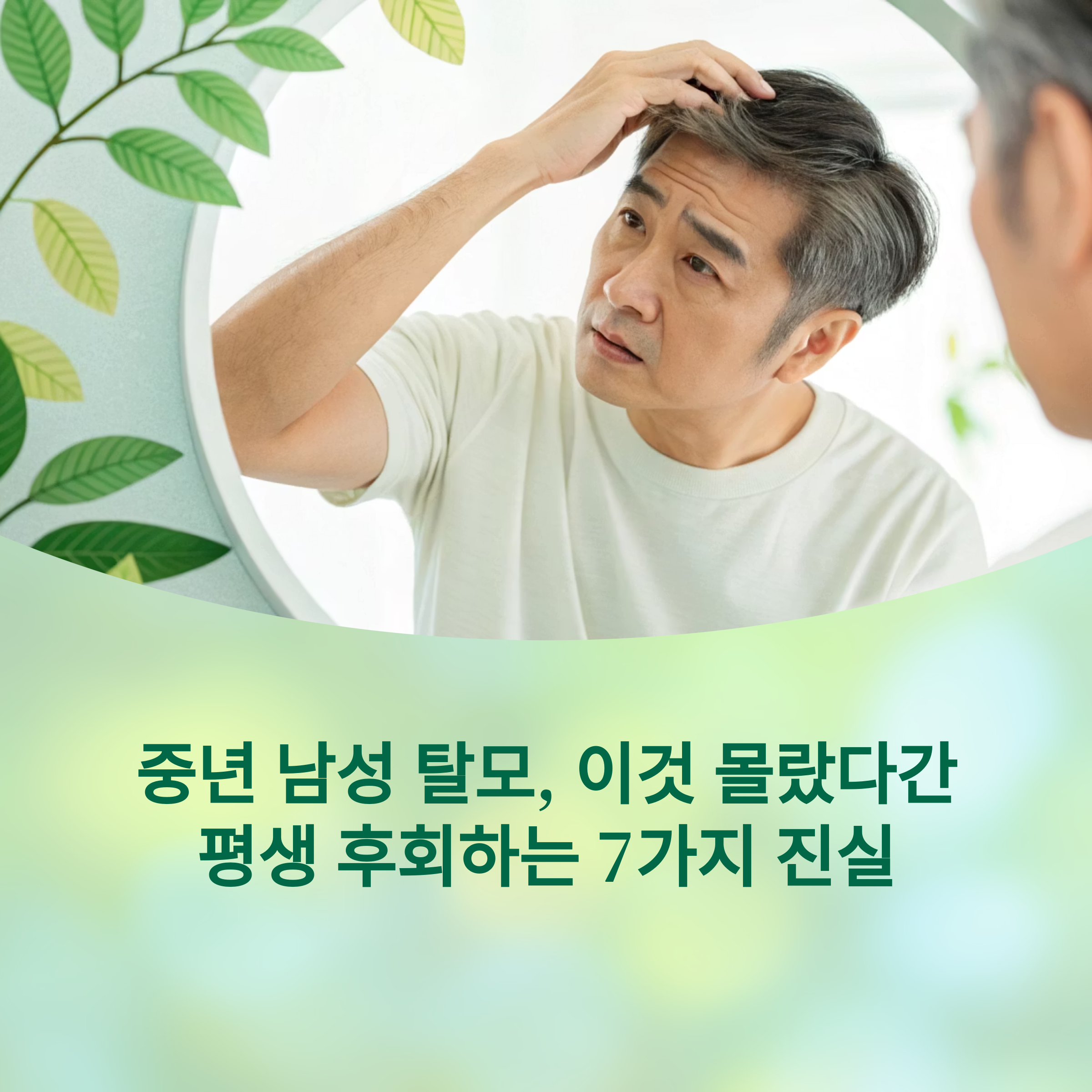 중년 남성 탈모, 이것 몰랐다간 평생 후회하는 7가지 진실에 대한 이미지