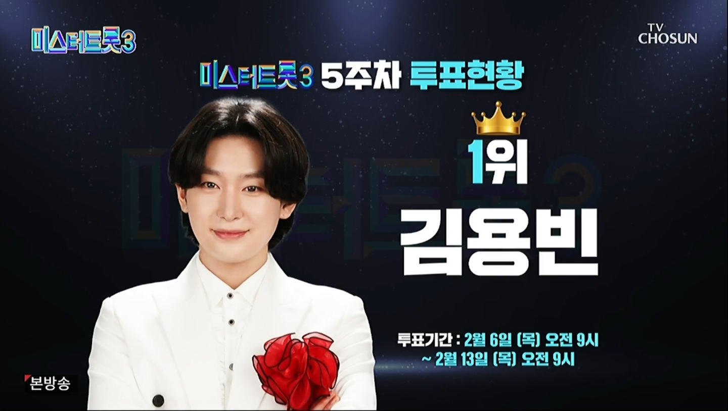 미스터트롯3 5주차 투표현황