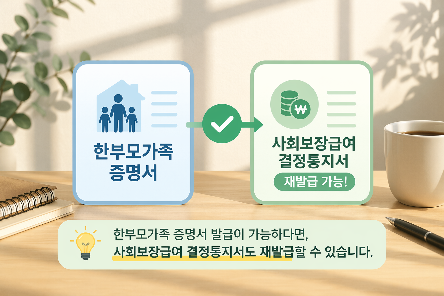 한부모가족 증명서 발급 가능하면 사회보장급여 결정통지서도 재발급될까? 쉽게 정리해봤어요