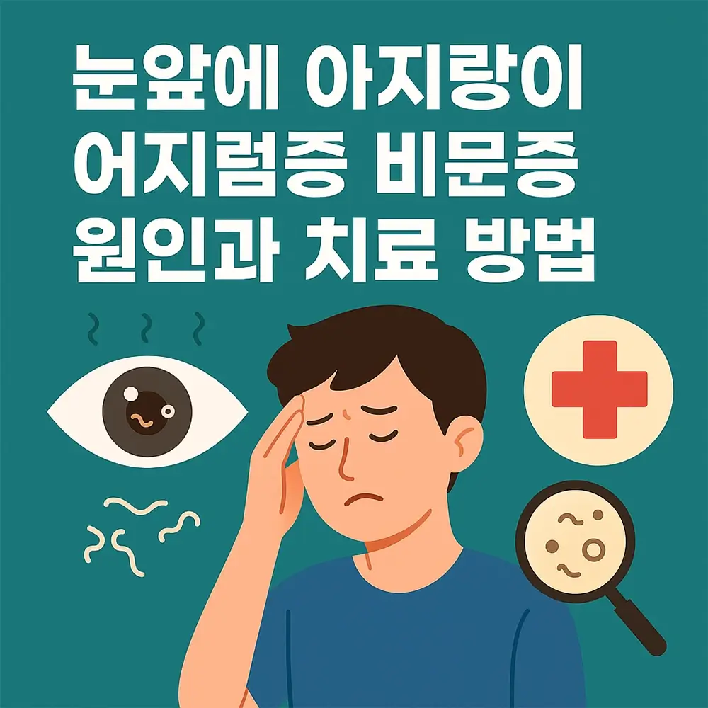 눈앞에 아지랑이 어지럼증 비문증 원인과 치료 방법