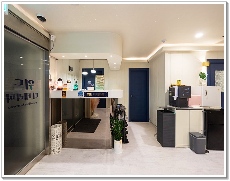 송도마사지 위드더테라피 입구