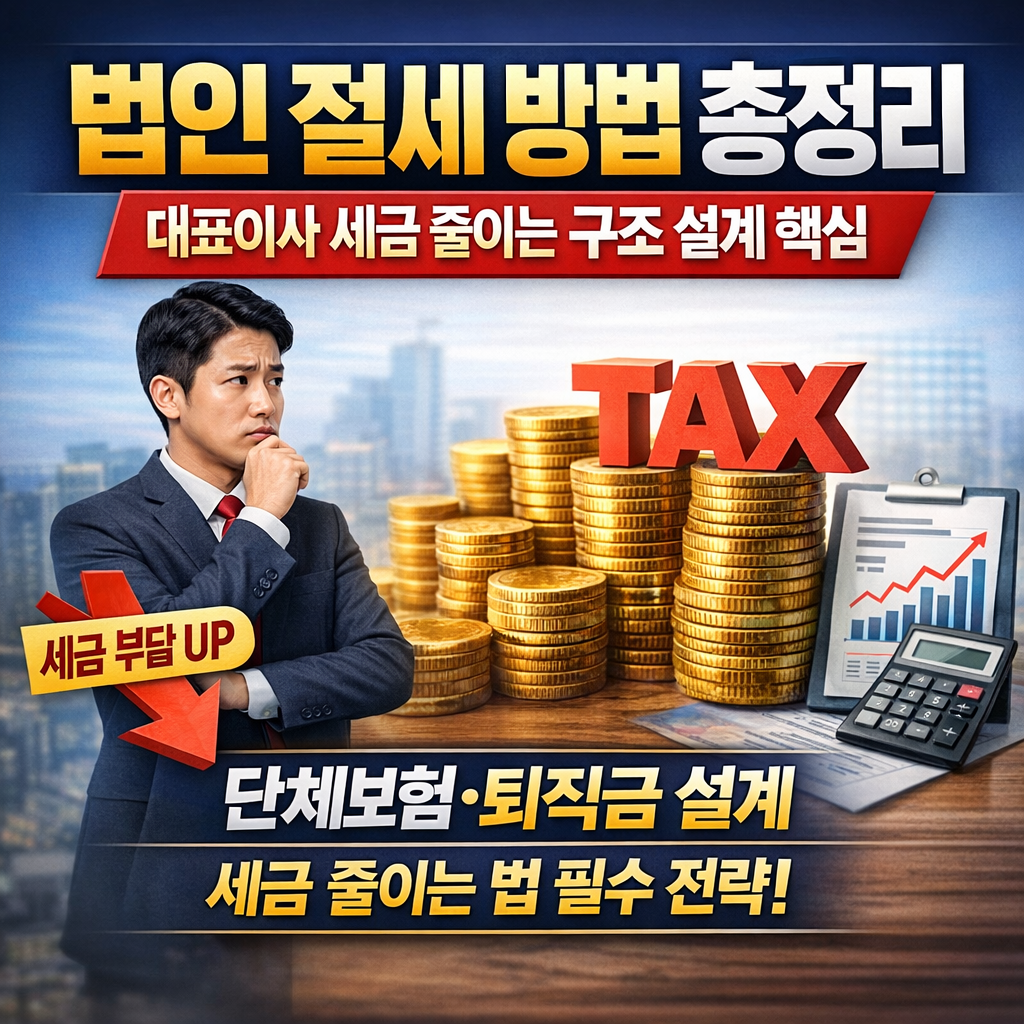 법인 절세 방법 총정리 ❘ 대표이사 세금 줄이는 구조 설계 핵심