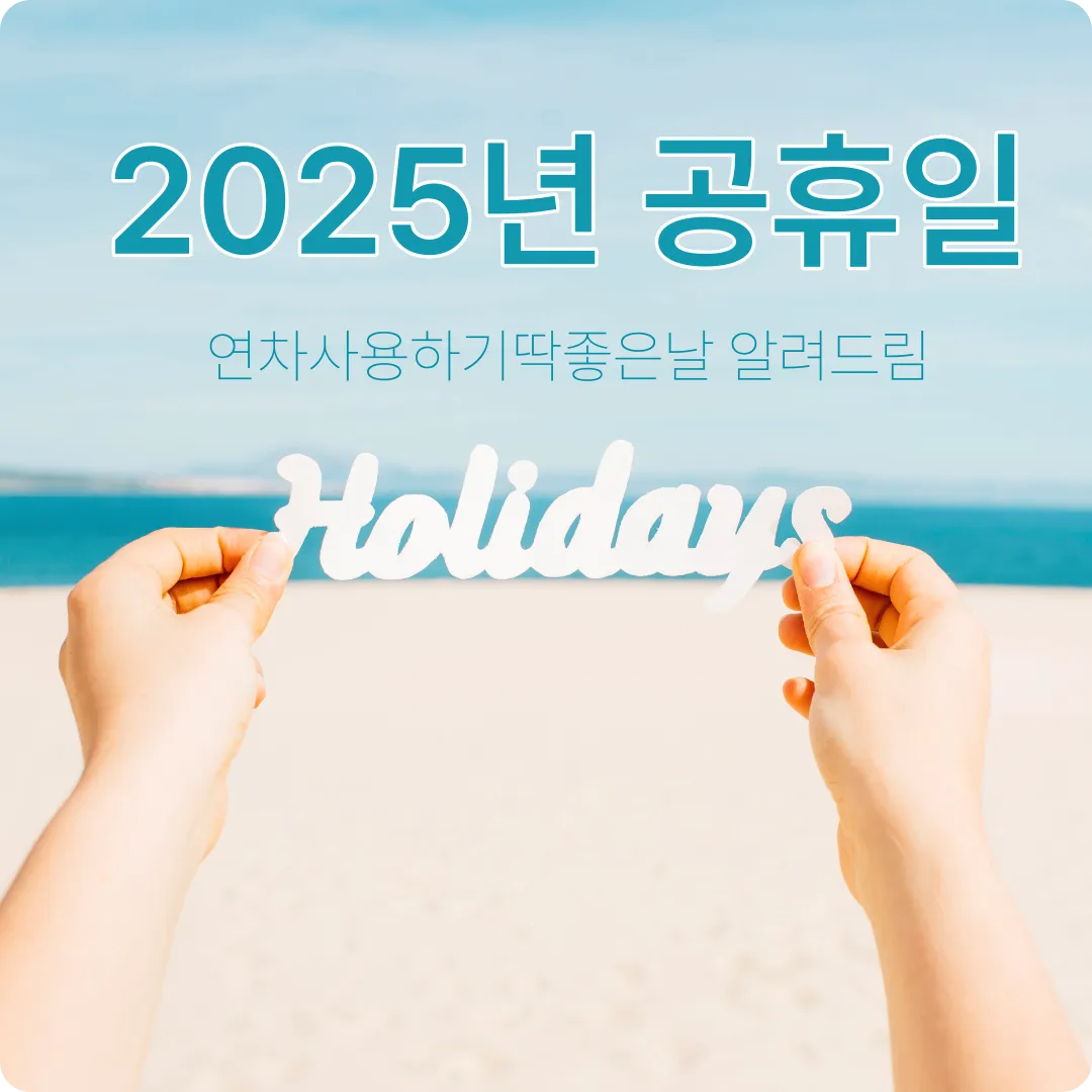 2025년 법정공휴일 대체공휴일 임시공휴일
