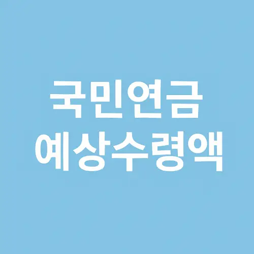 국민연금 예상수령액 조회