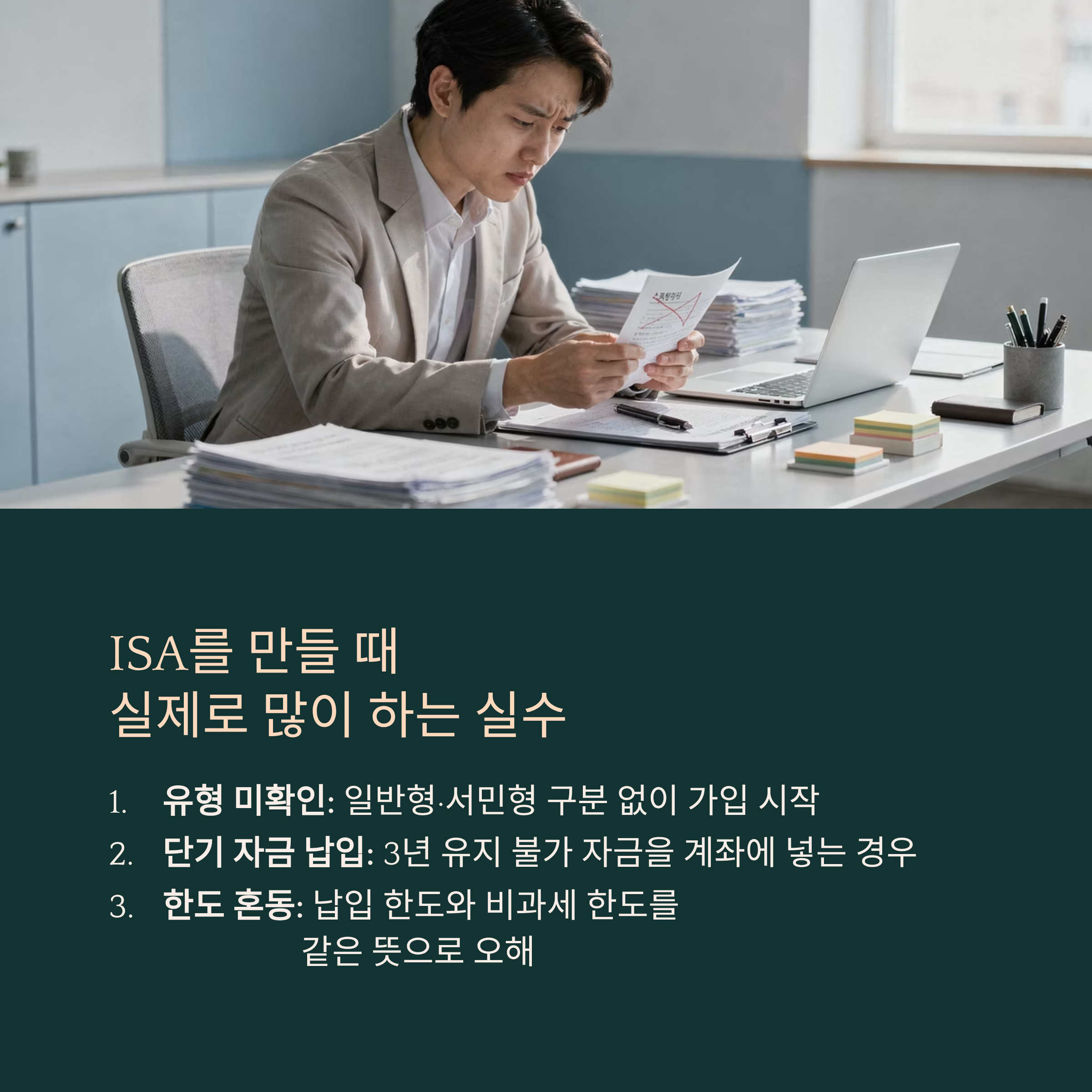 ISA를 만들 때 실제로 많이 하는 실수