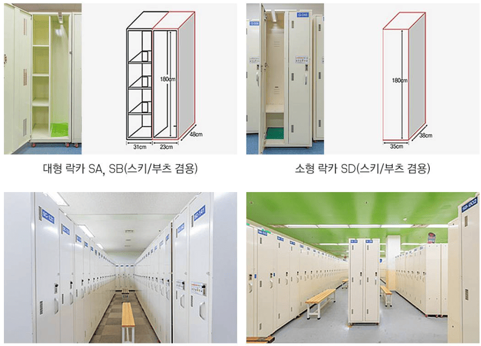 휘닉스파크 시즌 락카 위치도 안내