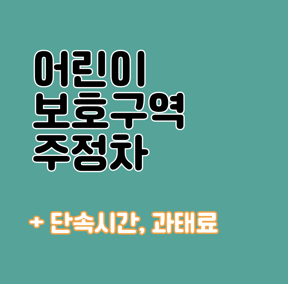 어린이보호구역 주정차 위반 시간