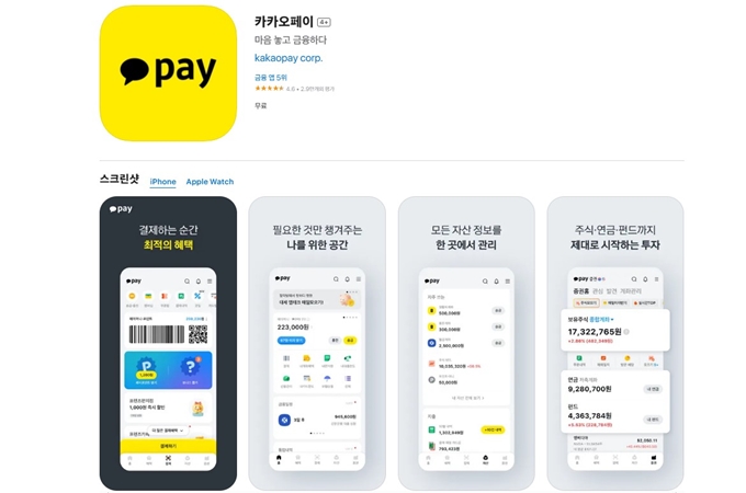 카카오페이 어플 설치 (아이폰 버전)