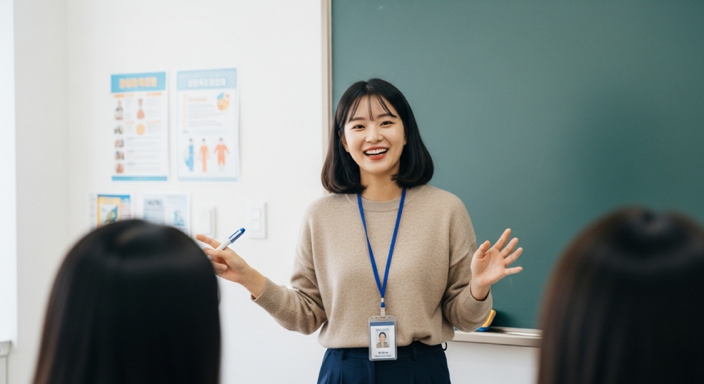 교사 시연 실습 장면