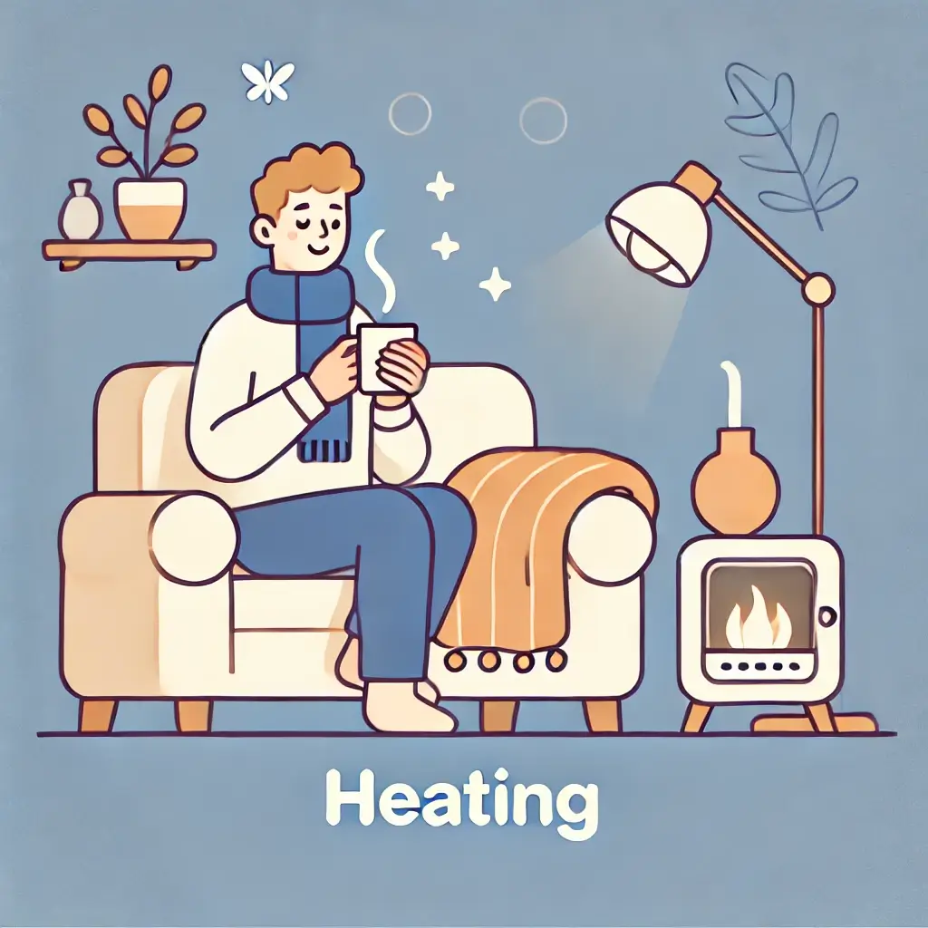 난방비 지원으로 따뜻한 겨울을 보내는 청년의 모습