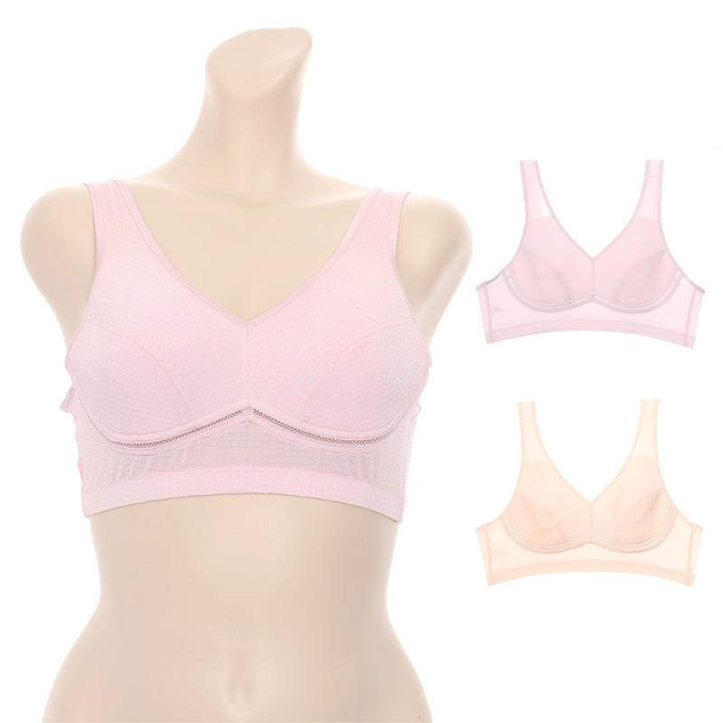 에뜨랑제 기능성 인견 메쉬 노몰드 스포츠브라 탑 BR7055