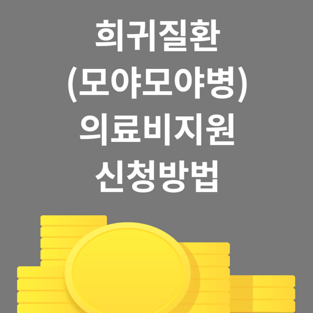 희귀질환(모야모야병) 의료비지원