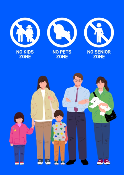 알트태그-어린이,반려동물,어르신 출입 제한 표시