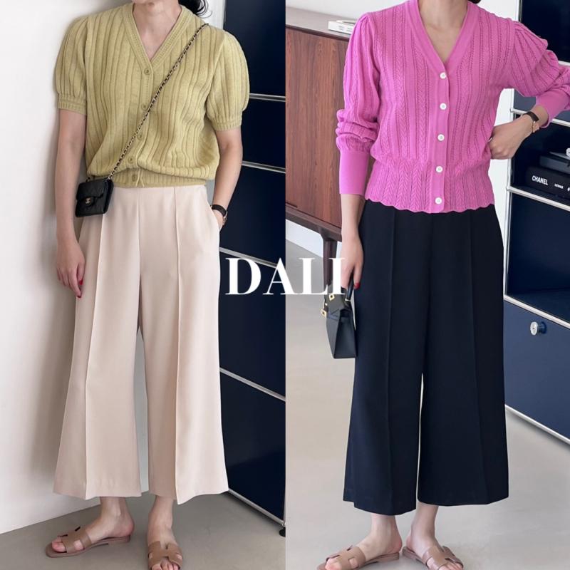 단독신상 보웬 뒷밴딩 핀턱 크롭 팬츠 달리언니