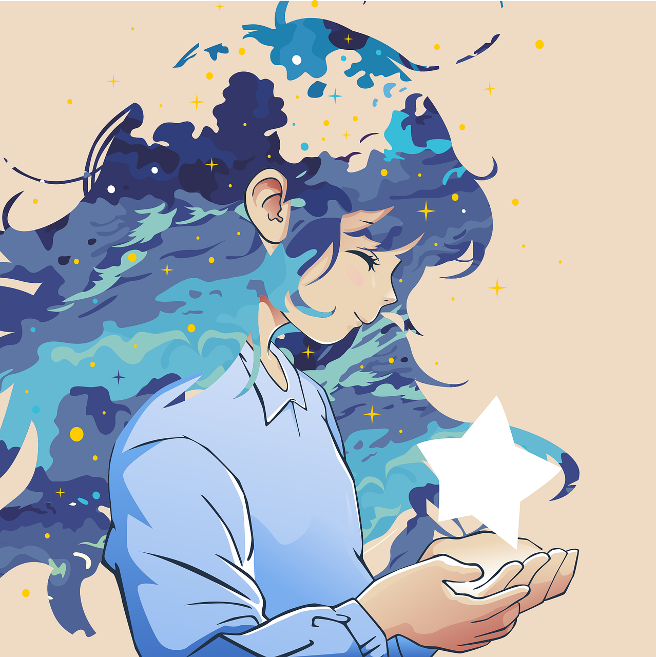 상상하는 소녀