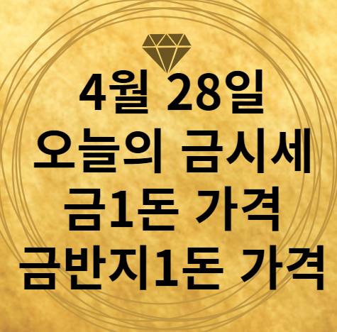 4월 28일 오늘의 금시세