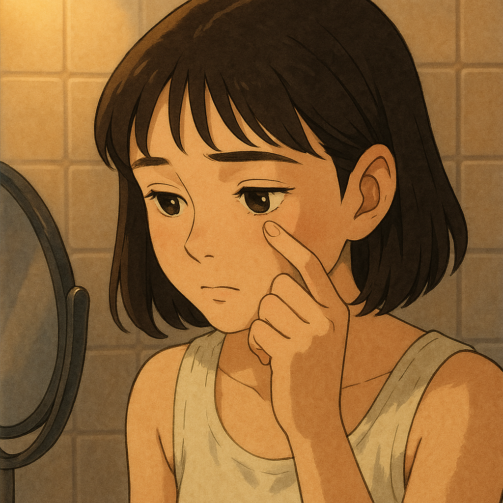 &ldquo;치료 후에도 다시 올라온 비립종을 확인하는 순간&rdquo;