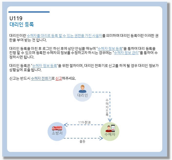 대리인의 안심콜 등록