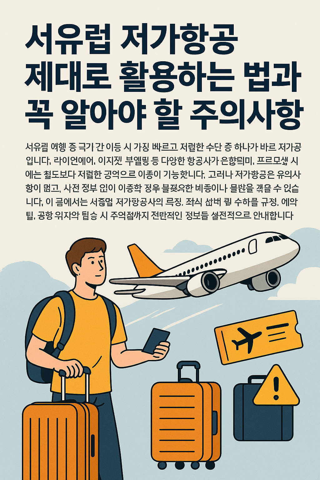 서유럽 저가항공 활용법과 주의사항
