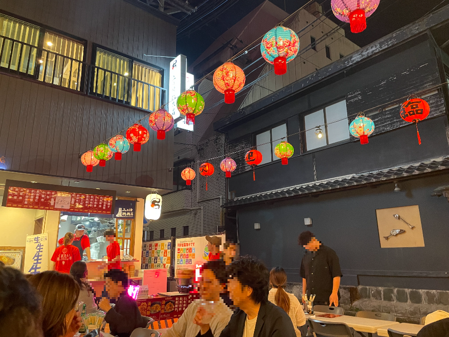 쿠마모토 야타이무라 포장마차골목 중식집