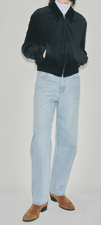 Japanese Fabric Velour Short Jacket (Fabric From Japan)_ Black