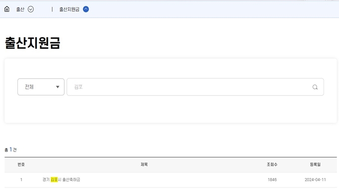 김포 출산양육지원금 혜택