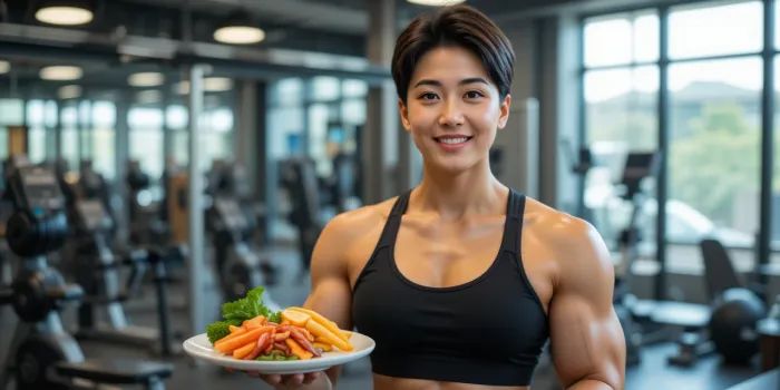 헬스장에서 다이어트 음식으로 계란을 추천하는 피트니스 트레이너