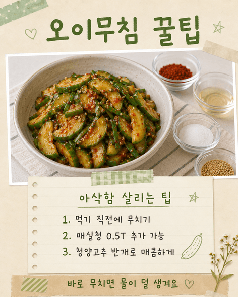 오이무침 황금레시피