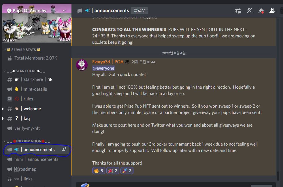 Pups of anarchy-언나운스먼트