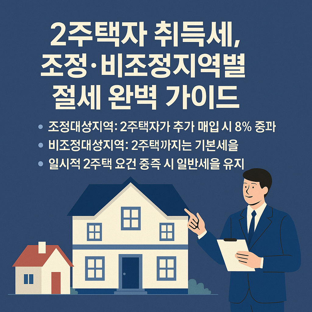2주택자 취득세, 조정&middot;비조정지역별 절세 완벽 가이드