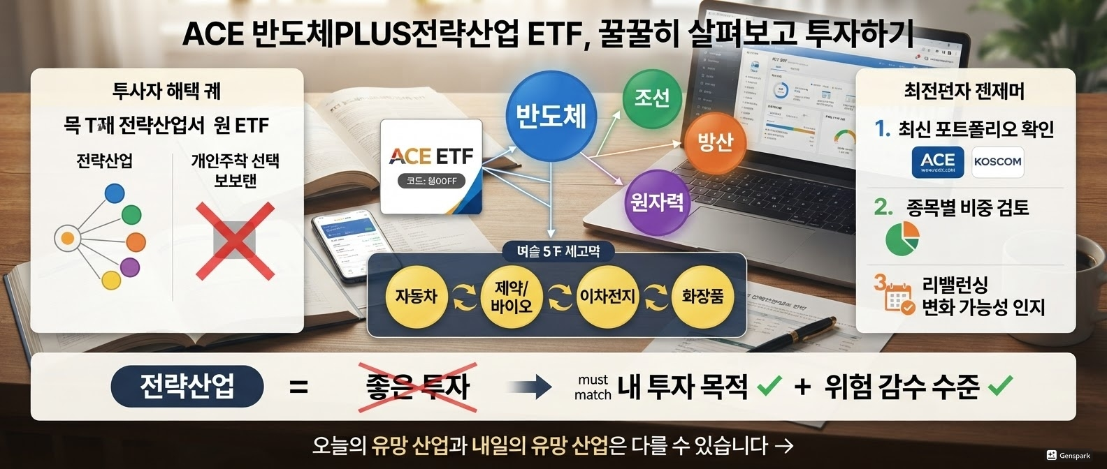 ACE 반도체PLUS전략산업 ETF, 꼼꼼히 살펴보고 투자하기
