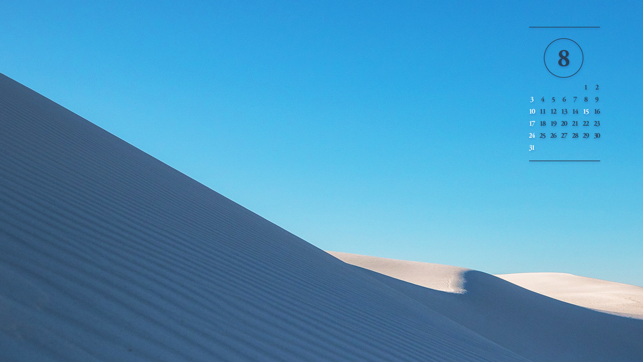 11 사막의 낮 A - 2025년8월 노트북배경화면