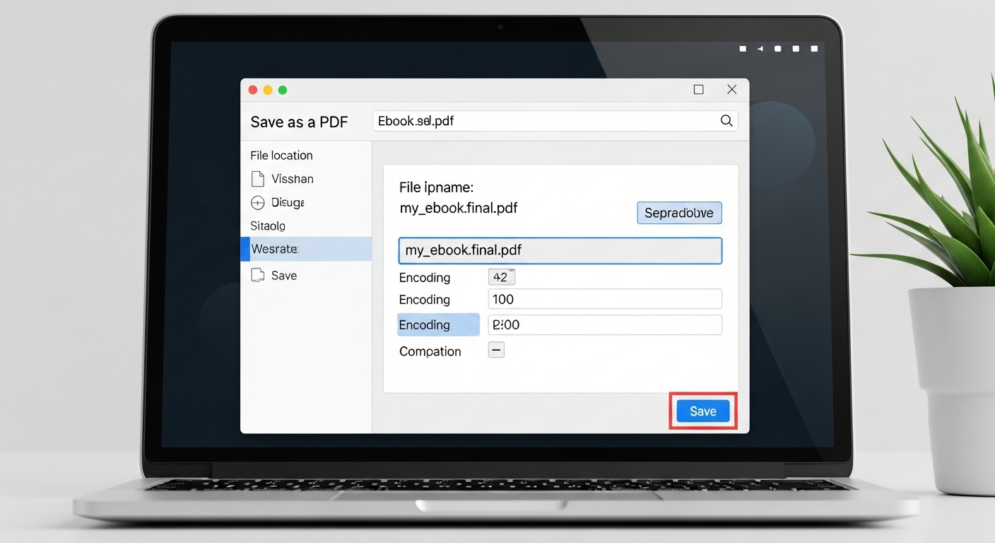 전자책 PDF 저장 장면
