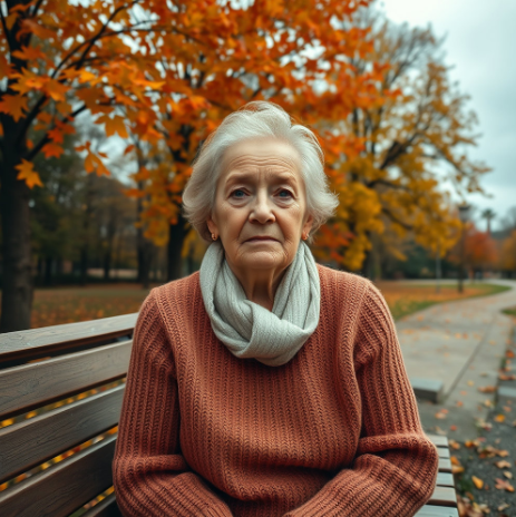 가을 철 시력 저하 된 할머니 사진
