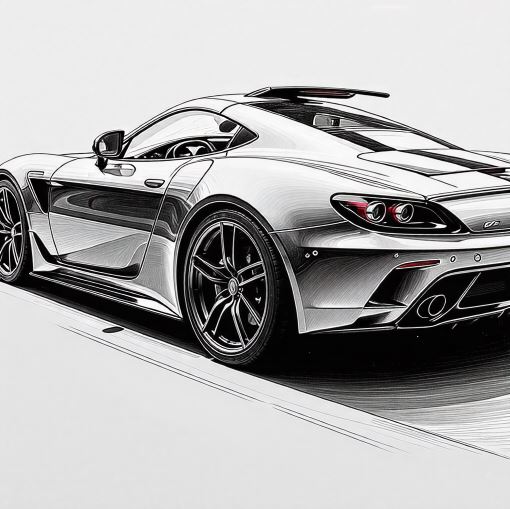 연필 드로잉 바이크 완성 작품