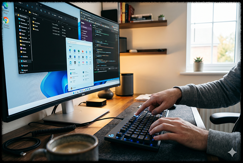 키보드에서 Print Screen 키를 누르는 모습