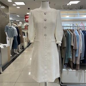 SOUP NC09 소매배색 트위드 원피스 SX8OPR2 01