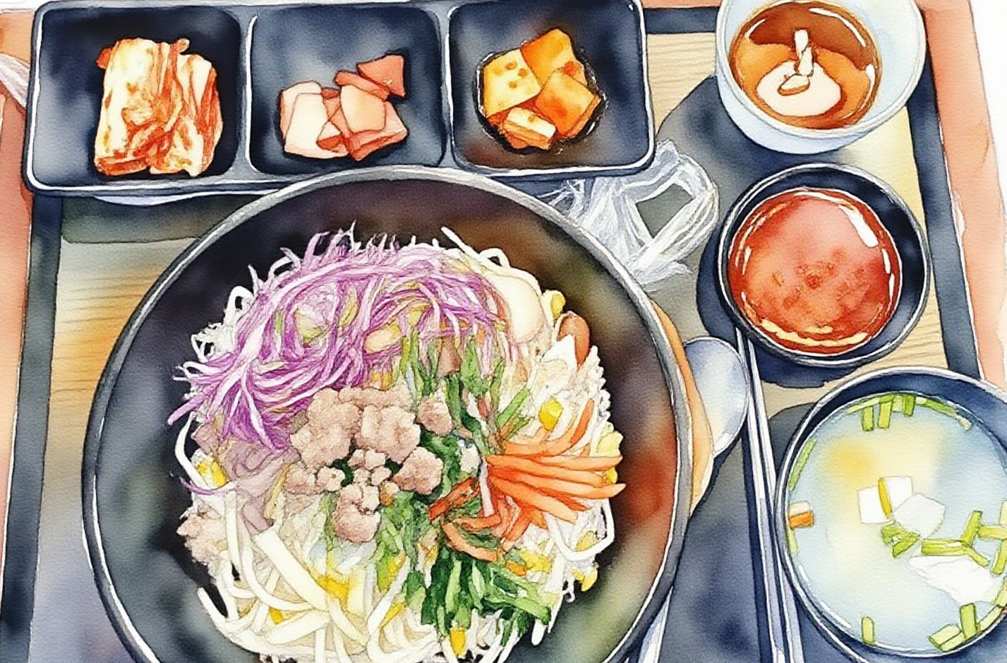 경부고속도로 건천휴게소 대표 메뉴 돌솥비빔밥 정식