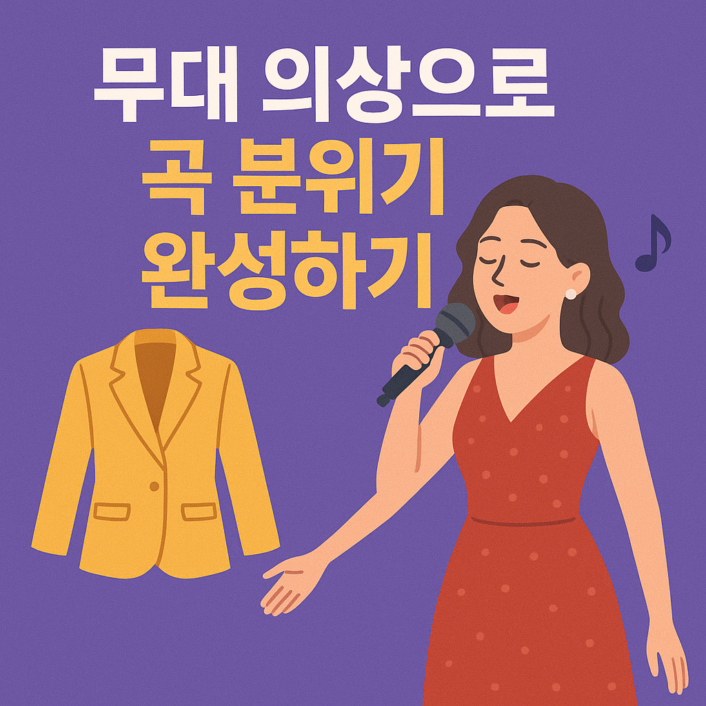 무대 의상으로 곡 분위기 완성 사진