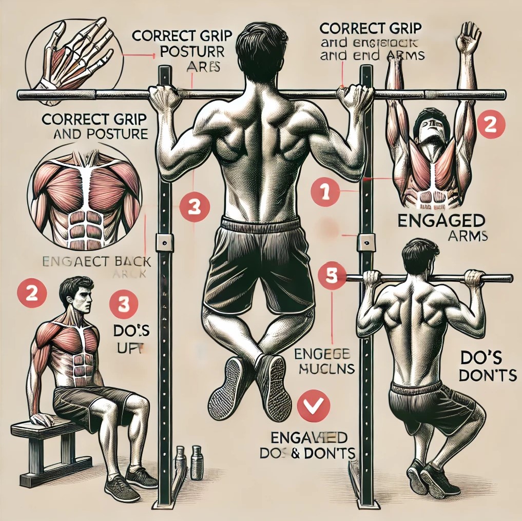 턱걸이(풀업) 올바른 자세