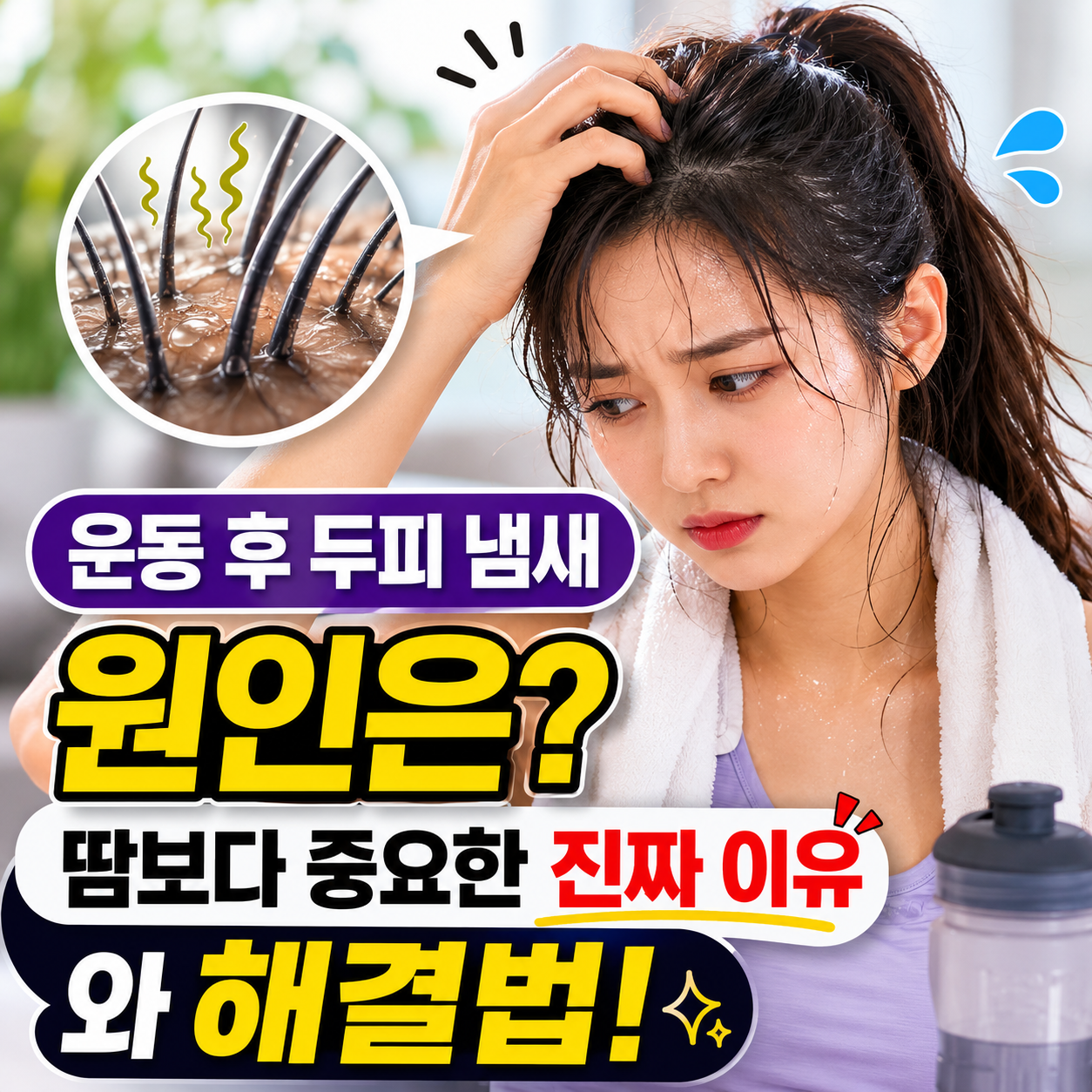 운동 후 두피 냄새 원인은